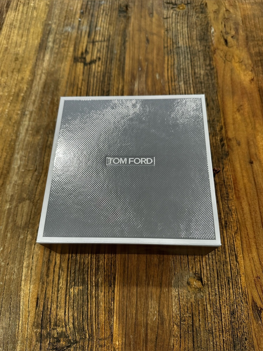 Tom Ford Silver Gray Textured empty box